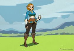 animated ass_expansion blonde_hair blue_eyes breast_expansion cow_girl cow_transformation cowgirl female female_focus female_only furry miltank nintendo no_sound pokemon princess_zelda tail-blazer tears_of_the_kingdom the_legend_of_zelda transformation udder_growth video zelda_(tears_of_the_kingdom)