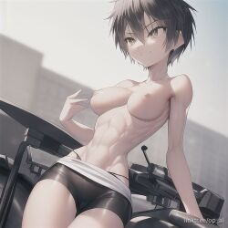 abs ai_generated fit muscular_female op_ai tomboy toned