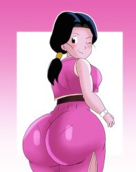 1girls big_ass big_butt black_hair bubble_ass bubble_butt chichi clothed clothing darkleon dragon_ball dragon_ball_gt dragon_ball_super dragon_ball_z gilf light-skinned_female light_skin long_hair mature_female milf mother thick_thighs wide_hips