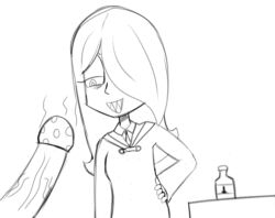 1girls female female_only little_witch_academia mushroom pseudo_penis redoma32 sketch sucy_manbavaran tagme