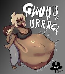 1girls digestion digestion_noises dying fatal_vore hard_vore horny lhacedor prey_outline prey_shaped_bulge squirming struggling struggling_prey swollen_belly torture vore vore_belly