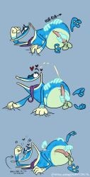 accurate_art_style accurate_body_type alternate_version_available amphibian big_mouth blue_body blue_skin caressing cum cumming cumming_from_masturbation disembodied_hand disembodied_hands globox laying_down long_tongue male male_only masturbation penis rayman_(series) rayman_origins solo srirachamander tagme ubisoft