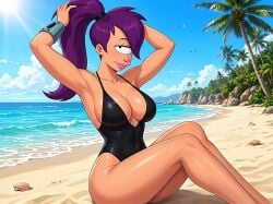 ai_generated ass big_breasts futurama looking_at_viewer swimsuit thighs turanga_leela