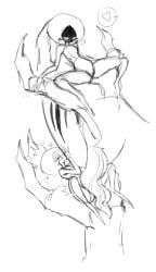 2girls black_body blush blush_lines blushing blushing_female bug bug_girl cunnilingus eating_pussy female/female hearts hollow_knight hollow_knight:_silksong hollow_knight_(franchise) hornet_(hollow_knight) insect insect_girl lace_(hollow_knight) lace_(hollow_knight:_silksong) lesbian_sex licking_pussy pussy pussy_juice shaking size_difference spider spider_girl team_cherry tounge yuri