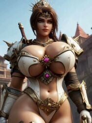1girl 1woman 3d ai_generated animated big_ass big_breasts brown_eyes brown_hair brown_streaks female female_only female_space_marine gold_armor horus horus_lupercal long_hair luna_wolves power_armor power_armor_(warhammer) primarch ravenomega rule_63 sexy_body sexy_female sexy_woman spear streaked_hair sword tagme video voluptuous voluptuous_body voluptuous_female warhammer_(franchise) warhammer_40k white_armor