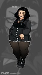 chubby goth lipstick mandy_anders thick_thighs