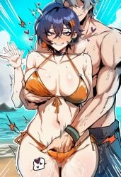 1boy 1girls ai_generated artist_name belle_(zenless_zone_zero) brother_and_sister incest mihoyo sex straight wise_(zenless_zone_zero) zenless_zone_zero