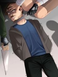 blood crying crying_with_eyes_open cutting dacryphilia fear fearful_expression fully_clothed gay gore goulartehentai guro homosexual killing male male_only male_victim multiple_boys murder real_person saw scared scared_expression scared_face shaking slit_throat snuff sweat sweating sweating_male sweating_profusely sweaty tears tears_in_eyes tears_of_desperation tears_of_pain tied_arms tied_hands tied_up vinesauce vinny_(vinesauce) yaoi