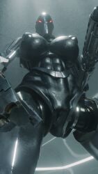 1080p 1girl 2026 3d 3d_(artwork) abs b2_super_battle_droid background battle_droid black_body black_robot blender blender_cycles boobs breasts digital_media_(artwork) droid_(star_wars) female female_only looking_at_viewer looking_down metal pasties pussy red_eyes robot robot_girl robot_humanoid robot_joints solo solo_female solo_focus star_wars sweat sweating sweaty_body vagina wide_hips