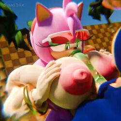 3d amy_rose animated anthro blowjob diag34k muscular_female muscular_male paizuri sonic_(series) sonic_the_hedgehog tagme video