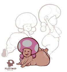 1girls ass barefoot bottom_heavy bubble_butt completely_nude completely_nude_female feet female female_only full_body huge_ass inspectormcpig mario_(series) mob_face naked naked_female nintendo nude nude_female on_stomach shortstack solo solo_female super_mario_bros. toad_(mario) toadette twintails wink