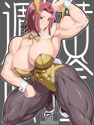 abs biceps breasts code_geass female kallen_stadtfeld muscles muscular muscular_arms muscular_female muscular_legs muscular_thighs pecs rentb