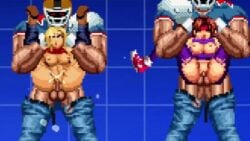 2girls animated art_of_fighting big_breasts blonde_hair blue_mary breasts_out brown_hair clothed clothed_female clothed_sex cum cum_in_pussy cum_inside doggy_style fatal_fury hairband king_of_fighters light-skinned_female light_skin long_hair pale-skinned_female pale_skin short_hair standing_sex tagme the_king_of_fighters video x-ray yuri_sakazaki