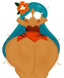 1girls armpits arms_up ass_expansion clitoris confused cookie_run dark-skinned_female expansion female female_focus flat_chest growth jungle_girl long_hair pussy pussy_juice pussy_juice_drip small_breasts small_clothes smile somberflyblown sweat sweaty_body thick_thighs thigh_expansion tiger_girl tiger_lily_cookie