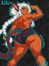 aisha_clanclan badjujuarts cat_girl muscular_female no_bra outlaw_star tagme towel_over_breasts