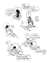 2girls black_body blush blush_lines blushing blushing_female bug bug_girl chinese_text dialogue female/female fingering fingering_pussy hearts hollow_knight hollow_knight:_silksong hollow_knight_(franchise) hornet_(hollow_knight) insect insect_girl lace_(hollow_knight) lace_(hollow_knight:_silksong) lesbian_sex pussy rubbing_pussies_together scissoring scissoring_position spider spider_girl strap-on strap-on_sex strapon team_cherry tribadism tribbing yuri