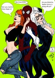 1boy 2girls ass big_ass big_breasts big_thighs black_cat_(marvel) breasts cdl113 couple couple_(romantic) curvaceous curvy curvy_figure digital_media_(artwork) duo ed_benes_studio felicia_hardy female hips huge_ass huge_breasts huge_thighs large_ass large_breasts large_thighs legs light-skinned_female light-skinned_male light_skin male male/female marvel marvel_comics mary_jane_watson mature mature_female mature_male peter_parker psychedelicheroin red_hair slim_waist spider-man spider-man_(series) straight thick thick_hips thick_legs thick_thighs thighs voluptuous waist white_hair wide_hips