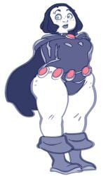 chickpea chubby female mandy_anders raven_(cosplay) thick_thighs