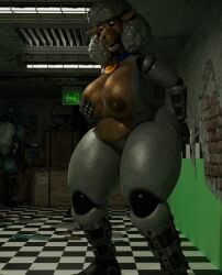 1girls 3d 3d_(artwork) animatronic blender large_ass large_breasts naked naked_female robot_girl sha_(the_walten_files) sheep sheep_girl the_walten_files two-tone_body