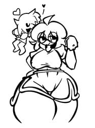 1girls 2026 breasts circular_glasses female female_only garlan_(haxxar) glasses haxxar nipples_visible_through_clothing oc original_character thighs