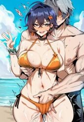 1boy 1girls ai_generated artist_name belle_(zenless_zone_zero) brother_and_sister incest mihoyo sex straight wise_(zenless_zone_zero) zenless_zone_zero