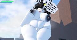 1girls 3d 3d_(artwork) a_universal_time areolae ass big_ass big_breasts breasts completely_nude completely_nude_female eyewear female female_only glasses naked naked_female nipples nude nude_female pussy roblox robloxian solo solo_female wawa_rr34