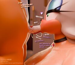 3d age_difference big_breasts furry interspecies milf oral oral_sex rouge_the_bat size_difference slurpslurps sonic_(series) sonic_the_hedgehog_(series) tails_the_fox text tongue