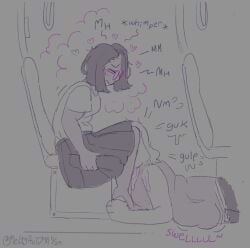 1futa 1futanari 1gynomorph belly_expansion belly_inflation cant_stop_cumming cum cum_drinking cum_in_hair cum_inflation cum_on_hair cumflated_belly cumflation drinking_cum erection_under_clothes erection_under_clothing erection_under_skirt fellatio futa_only futanari gynomorph hand_on_penis in_public infinite_cum inflated_belly inflation meltyautumn reference_image solo stealth_sex tanaya_(meltyautumn)