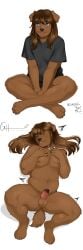 1boy 4_toes 5_fingers blue_eyes brown_fur brown_hair chubby chubby_belly chubby_male dog dog_collar fat fat_male furry furry_male furry_only goulartehentai inverted_nipples joel_(vinesauce) long_hair male male_only malesub on_back real_person rpf shirt shirt_only small_penis solo solo_male submissive_male vinesauce