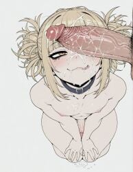 2boys after_fellatio ai_assisted bangs belt_collar blonde_hair blunt_bangs blush boku_no_hero_academia closed_mouth collar collarbone completely_nude cum cum_in_mouth cum_on_body cum_on_boy cum_on_hair double_bun erection facial femboy grey_background hair_bun large_penis licking_lips male_focus male_pubic_hair messy_hair multiple_boys multiple_penises my_hero_academia nipples nude otoko_no_ko penis penis_on_face pubic_hair seiza simple_background smile solo_focus sondu stray_pubic_hair testicles toga_himiko tongue tongue_out uncensored veins veiny_penis white_background yaoi yellow_eyes