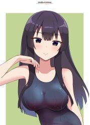 1girls 2d 2d_(artwork) 2d_artwork akuyaku_reijou_level_99 alternate_version alternate_version_at_source alternate_version_available alternative_version alternative_version_available arm_behind_back armpits background big_boobs big_breasts bikini black-eyed_female black-haired_female black_bikini black_eyebrows black_eyes black_hair black_one-piece_swimsuit black_swimsuit black_swimwear blush_face blushing blushing_at_viewer blushing_female breasts busty busty_female busty_girl censored_version closed_mouth_smile collarbone dark_hair digital digital_art digital_drawing digital_drawing_(artwork) digital_media digital_media_(artwork) drawing elbows female female_focus female_only fingers flushed flushed_cheeks flushed_face green_background hair_between_eyes hand_behind_back has_decensored_version has_uncensored_version large_boobs large_breasts lean_figure light_smile long_hair looking_at_viewer maikurorensu monotone_background more_at_source narrow_waist nsfw_version_available nude_version_available one-piece_swimsuit one_color_background plain_background portrait posing posing_for_the_viewer sfw_version shoulders slender_body slender_waist slight_smile slim_female slim_waist smile smiley_face smiling smiling_at_viewer solid_color_background solo standing swimsuit swimwear uncensored_version_at_source uncensored_version_available upper_body yumiella_dolkness