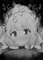 1boy 1girls :>= bare_shoulders big_penis black_and_white blowjob blue_archive blush censored cherino_(blue_archive) dark-skinned_male dark_skin detailed_background drooling eyelashes fellatio heart human indoor inside kurotama long_hair looking_at_viewer male male_pov oral oral_sex red_winter_federal_academy_student red_winter_office_(blue_archive) room saliva shiny shiny_skin sketch small_breasts sound_effects squatting student_council_president sweat text tied_hair tongue_out vein veins veiny veiny_penis