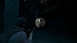 apexofmods big_ass big_breasts breasts creepypasta flashlight gun horror hourglass_figure military_uniform pov pov_male psychojohn2 sfm slenderwoman source_filmmaker standing suit_and_tie warehouse weapon