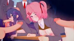 ddlc doki_doki_literature_club natsuki_(doki_doki_literature_club) tagme video yuri_(doki_doki_literature_club)