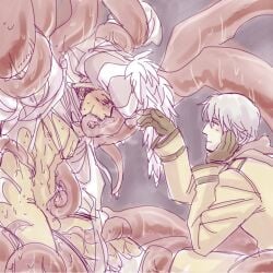 2boys axis_powers_hetalia hetalia ivan_braginski male male_only russia_(hetalia) sadiq_annan tentacle tentacle_in_mouth turkey_(hetalia)