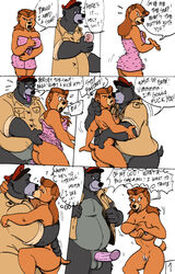 anthro baloo bear comic disney female fur furry male mammal nipples penis pussy rebecca_cunningham shaffer straight talespin testicles wolfwood