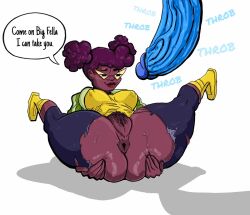 1boy 1girls african_female anus april_o'neil april_o'neil_(rise_of_the_tmnt) ass big_ass big_breasts big_butt big_penis blue_penis brown_hair dark-skinned_female dark_skin dialogue fat_ass glasses huge_cock imminent_sex kojoarts large_ass large_penis lipstick male mutant naughtypaw_(artist) pussy teenage_mutant_ninja_turtles text thick_thighs thighs ttherandom tthrandom tthrandom_rp wide_hips