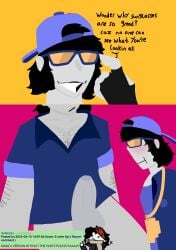 backwards_cap ballzz big_ol_pp bottomless chillin_(incredibox) feel_(incredibox) funny gay incredibox_mod male_focus no_outlines sunglasses toony