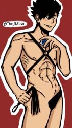 black_hair bondage condom gay haikyuu!! kuroo_tetsurou male_only the_5alice yaoi