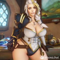 1girls 3d belt blender blizzard_entertainment corset female female_only human human_(warcraft) human_(world_of_warcraft) human_female jaina_proudmoore large_breasts looking_at_viewer panties phonicbot ponytail pose posing solo tagme thick_ass thick_thighs warcraft white_hair world_of_warcraft