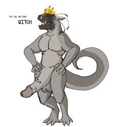 anthro crown giant_cock grey_skin loveandlighttv primate yes_king