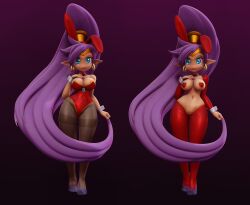 1girls 3d bunnysuit female female_only heart_pasties nipple_pasties render reverse_bunnysuit shantae shantae_(character) smooth_skin solo tagme the-great-pipmax wayforward