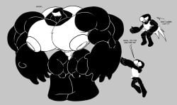 bulge dragmon genitals growth hi_res male muscle_growth muscular newgrounds penis tankman transformation