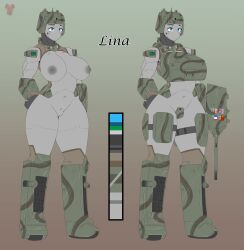 anthro armor big_breasts blue_eyes camouflage female female_only french_flag german_flag living_machine living_tank model_sheet naked nipples panzerkampfwagen_vii_maus pussy roadiesky simple_background soviet_flag tagme tank tank_girl tankmorph thick thick_thighs uk_flag