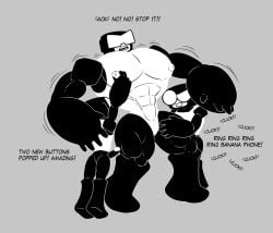 bulge dragmon genitals growth male muscle_growth muscular newgrounds penis tankman transformation