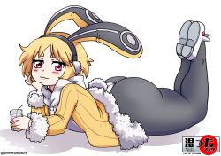 ass big_ass bunny_ears bunny_girl bunny_tail bunnysuit disgaea disgaea_5 huge_ass large_ass laying_down laying_on_stomach nippon_ichi_software shimetta_masuta thick_ass tights usalia_(disgaea)