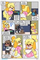 absurd_res animal_crossing anthro baiting bathroom blouse bodily_fluids bottomwear canid canine canis clothing comic crushpepper cum cum_in_panties diary digby_(animal_crossing) domestic_dog duo female genital_fluids genitals hi_res incest isabelle_(animal_crossing) laundry_basket male mammal masturbation musk nintendo page_7 panties penis shirt shorts skirt spying tail tail_motion tailwag text topwear underwear underwear_on_head underwear_sniffing voyeur