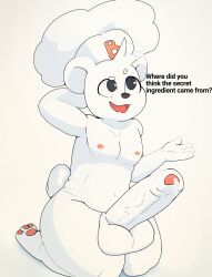 1boy 2d 2d_(artwork) 2d_artwork 4_fingers absurd_res absurd_resolution absurdres anthro anthro_only areola areolae ball_squish balls ballsack bear bear_ears bear_tail belly big_balls big_penis bimbo_(bakery) bimbo_bear black_text bodily_fluids bottom_heavy breasts chef_hat clothing cum dialogue digital_media_(artwork) ears english_dialogue english_text erect_penis erected_penis foreskin genital_fluids genitals grupo_bimbo hat headgear headwear hi_res high_resolution highres hips huge_balls huge_cock huge_penis huge_thighs humanoid_genitalia humanoid_penis innuendo looking_at_another male male_focus male_only mammal mascots moobs n31l_(artist) nipples nude open_mouth pawpads paws penis pink_areola pink_areolae pink_nipples precum sitting slightly_chubby small_breasts small_but_hung solo solo_focus solo_male squish teeth text thick_ass thick_hips thick_penis thick_thighs tongue vein veiny veiny_penis white_background white_body white_fur white_hair wide_hips