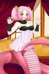 fully_clothed lamia lindaroze maru_(monster_musume) monster_girl monster_musume_no_iru_nichijou pink_hair