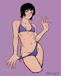 1girls all_llouis bikini bikini_bottom bikini_top black_eyes black_hair blush boruto:_naruto_next_generations breasts cleavage clothing female hi_res high_resolution highres hips light-skinned_female light_skin looking_at_viewer mature mature_female milf naruto naruto_(classic) naruto_(series) naruto_shippuden nose_blush pale-skinned_female pale_skin panty_pull petite purple_bikini purple_panties purple_swimsuit purple_underwear revealing_clothes shizune short_hair shounen_jump small_breasts smile smiling smiling_at_viewer solo solo_female solo_focus swimsuit thick_thighs thighs tomboy underwear wide_hips